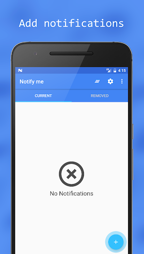 Notify me - Notification bar ekran görüntüsü