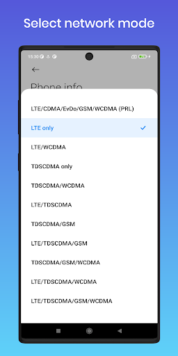 Sadece 4G: LTE'yi zorla ekran görüntüsü