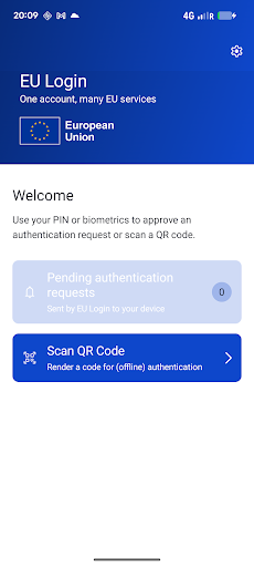 EU Login ekran görüntüsü