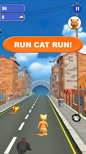 Cat Subway Run: Leo Cat vs Dog ekran görüntüsü