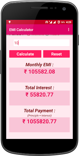 Smart EMI Calculator ekran görüntüsü