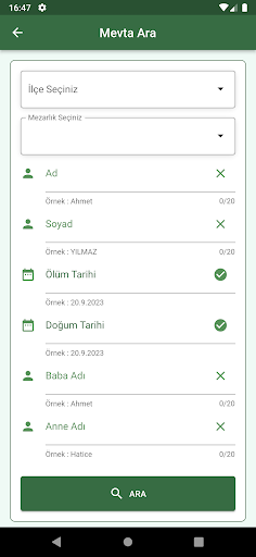 Bursa Mezarlık Bilgi Sistemi ekran görüntüsü