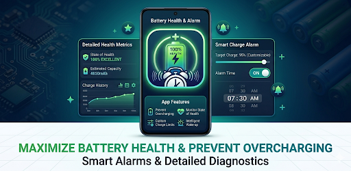 Battery Health + Charge Alarm ekran görüntüsü