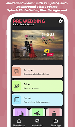 Pre Wedding Photo Editor ekran görüntüsü