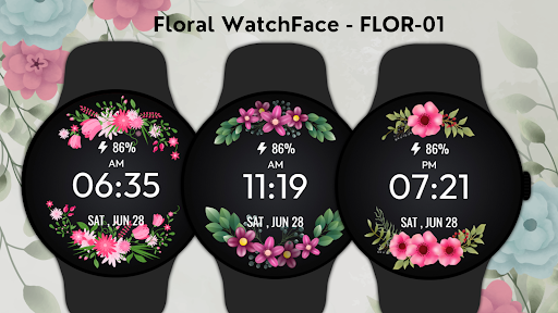 Floral WatchFace - FLOR-01 ekran görüntüsü