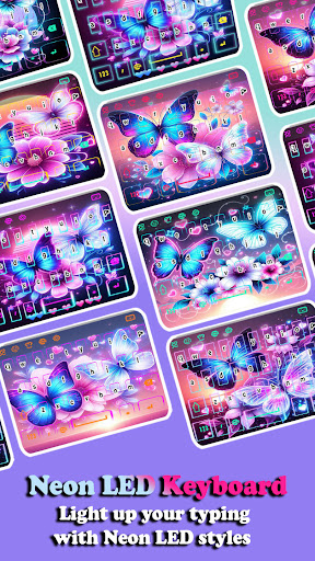 Butterfly and flowers Keyboard ekran görüntüsü