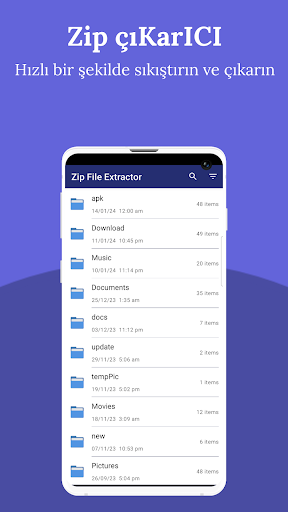 Zip Dosyası ekran görüntüsü