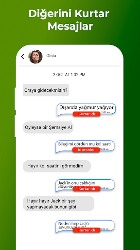 Tüm Silinen Mesajları Kurtar ekran görüntüsü