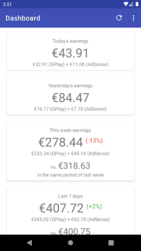 My app earnings reports ekran görüntüsü