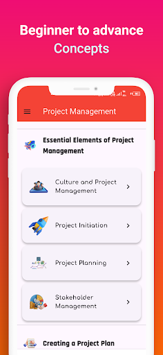Learn Project Management Pro ekran görüntüsü
