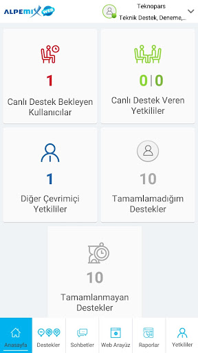 Canlı destek - alpemixWeb ekran görüntüsü