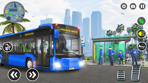 Bus Simulator 3D Police Games ekran görüntüsü