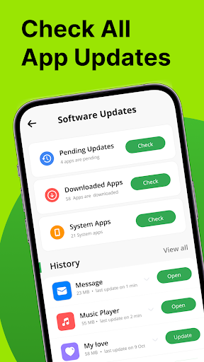 Software Update ekran görüntüsü
