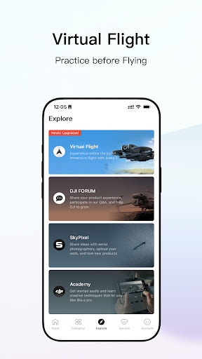 DJI Store - Try Virtual Flight ekran görüntüsü