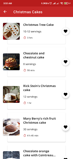 Christmas Cake Recipe App ekran görüntüsü
