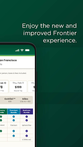 Frontier Airlines ekran görüntüsü