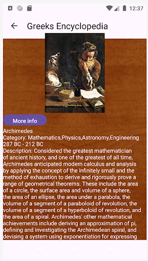 Greeks Encyclopedia ekran görüntüsü