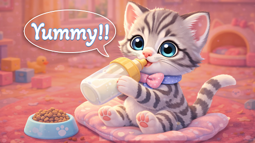 Meow Kedi Bakım Oyunu ekran görüntüsü