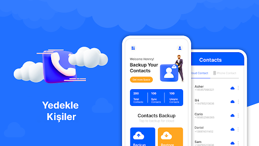 Kişi Yedekleme Bulut Transferi ekran görüntüsü