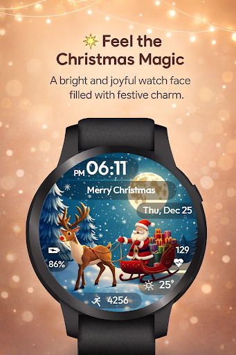Xmas Magic WatchFace ekran görüntüsü
