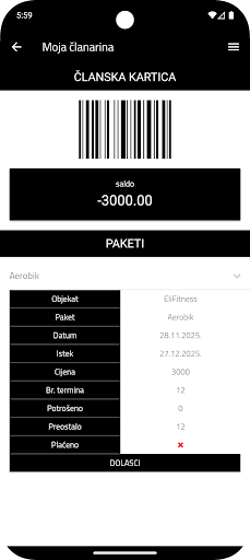 EliFitness MNE ekran görüntüsü
