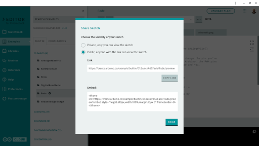 Arduino Cloud for Chromebook ekran görüntüsü