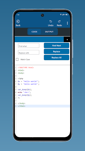 PHP Editor - compiler & run ekran görüntüsü