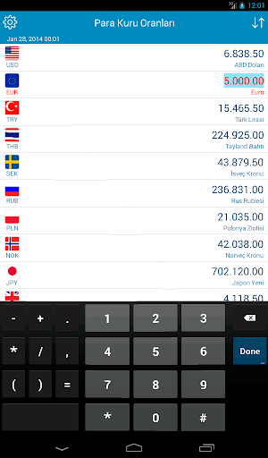 Para Kuru Oranları ekran görüntüsü