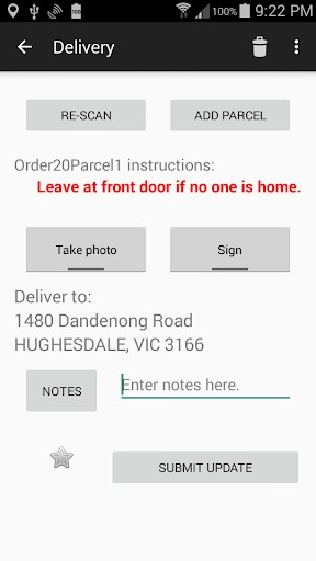 LiveParcels for Drivers ekran görüntüsü