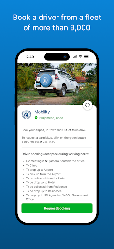 UN System Booking Hub ekran görüntüsü