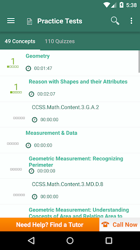 Common Core Math 3rd Grade ekran görüntüsü