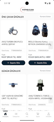 Kombisan Store ekran görüntüsü