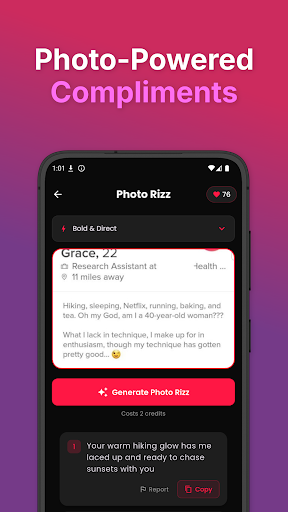 RizzFlex AI Rizz & Lines ekran görüntüsü