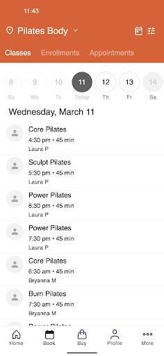 Pilates Body Studios ekran görüntüsü