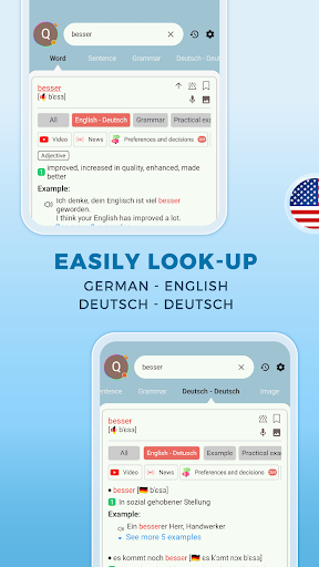 Faztaa German dictionary ekran görüntüsü