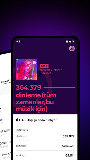 Spotify for Artists ekran görüntüsü