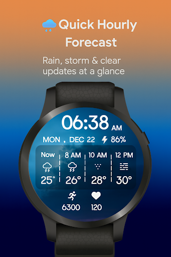 Hourly Weather Digital Watch ekran görüntüsü