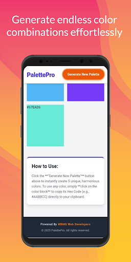 Color Palette Generator ekran görüntüsü
