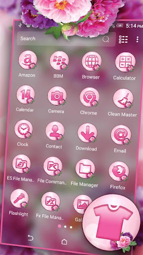 Pink Flower Bokeh Launcher ekran görüntüsü