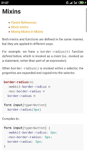 CSS Preprocessors Docs ekran görüntüsü