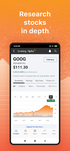 Seeking Alpha: borsa analizler ekran görüntüsü