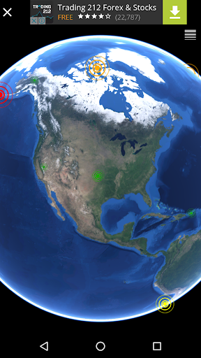 3D Earthquakes Map & Volcanoes ekran görüntüsü