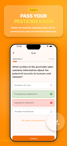 Pesticide Applicator Exam ekran görüntüsü