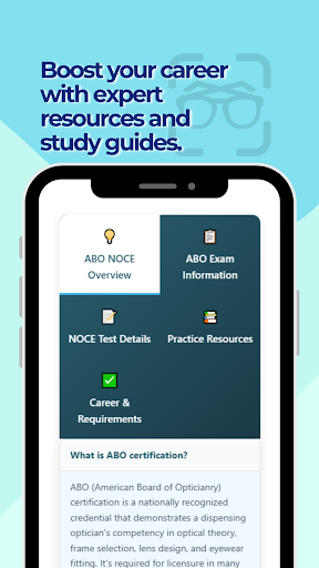ABO NOCE Practice Test ekran görüntüsü