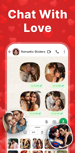 Romantik Öpücük Aşk WAStickers ekran görüntüsü