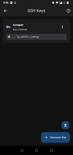 Mobile Terminal - SSH Client ekran görüntüsü