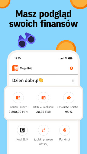 Moje ING mobile ekran görüntüsü