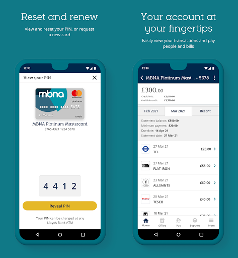 MBNA Mobile App ekran görüntüsü