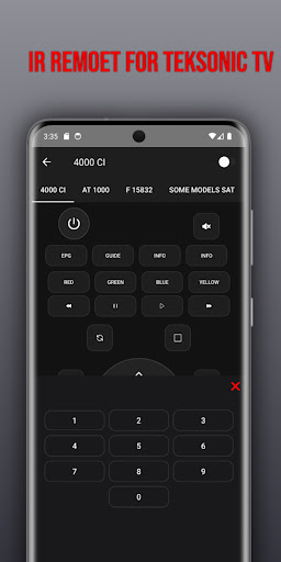 Remote for Teksonic tv ekran görüntüsü