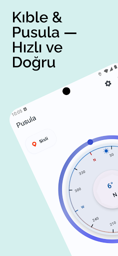 Kıble Pusulası, Dijital Pusula ekran görüntüsü